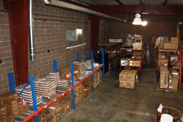 We have over 13,000 square feet of storage to maintain inventory ready to sell.