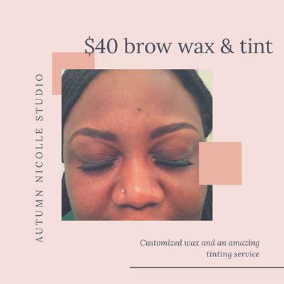 $40 brow and tint service!