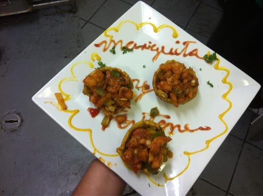 Tostones rellenos.