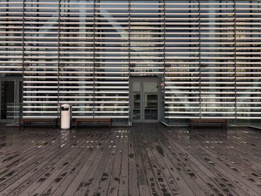 The roof deck off the lobby. Grab a drink and come out here!