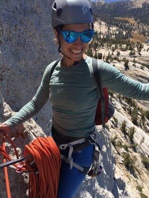 Trusting my anchor building skills in Yosemite!