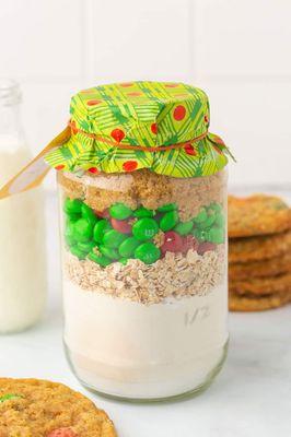 Stocking stuffer cookie mix jar