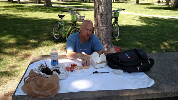 Bikes at Liberty Park picnic.