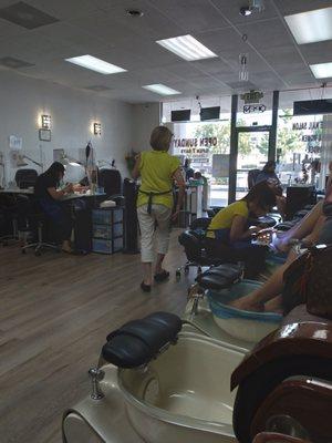 Inside the salon