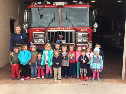 Our Beginning Learners Daycare visited our local fire station for Community Helpers Week.