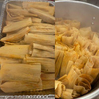 Tamales chicken mild and chicken spicy