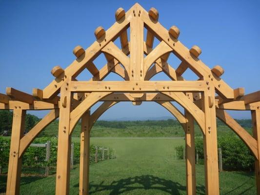 Timber frame pergola