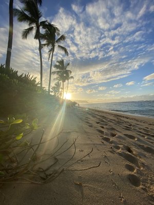 Stunning beachside setting of our fitness offerings. Great for sparking joy!