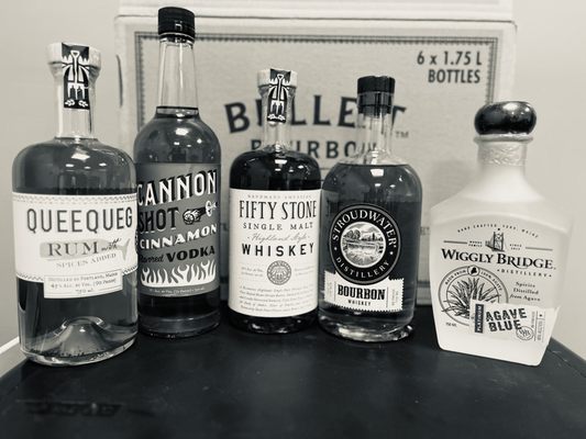 Just some of our featured Maine spirits