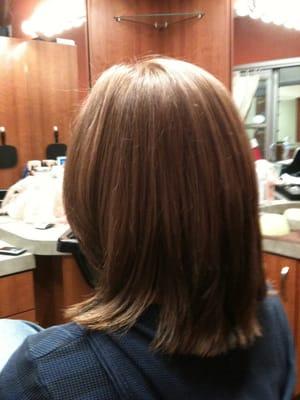 After Keratin Complex smoothing treatment!  Not a straightener, no damage at all!