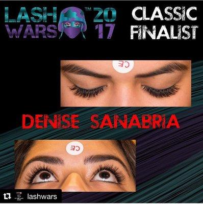 Our amazing master lash artist Denise has made it to the top 4 to compete in the lash wars finals!