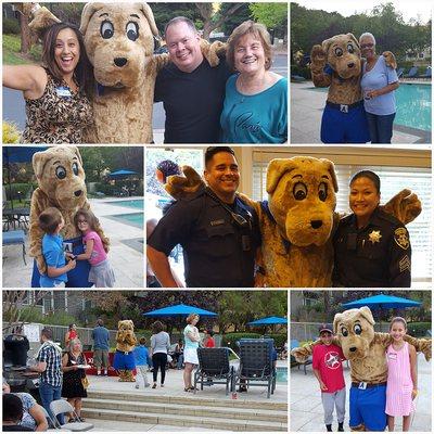 Scout and the manager spent time with the Board and homeowners at National Night Out in Shadow Woods.