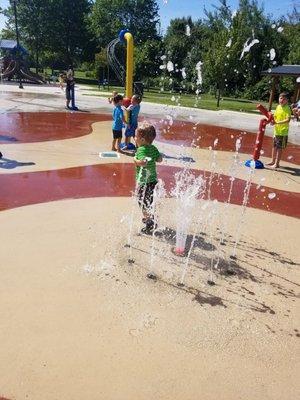 Splash Park is lots of fun for kids who don't mind chilly water!