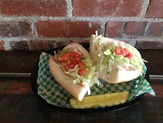 Our #1 seller.  The Turkey Deluxe.  Ovengold Turkey, Provolone Cheese, mayo, lettuce, tomato, and Bogie's Special Dressing