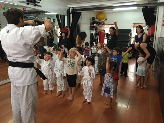 Karate Birthday Party training!