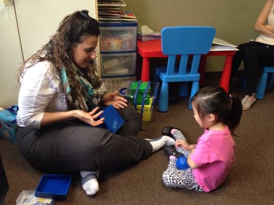 Kaylee at Speech and Language Therapy at McRory.