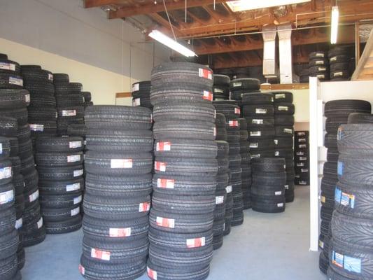 Dutchmans tire warehouse has thousands of tires in stock