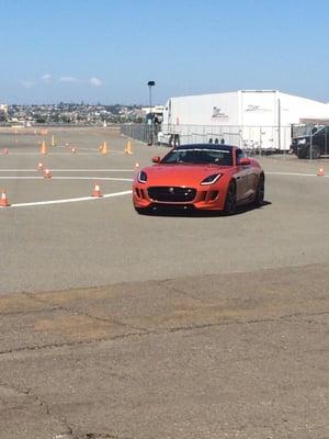 The Jaguar F type I drove