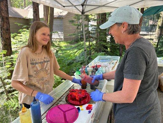 We love making our custom tie-dye shirts at the Pinecrest Hub every summer!  Great friendly instructors!!