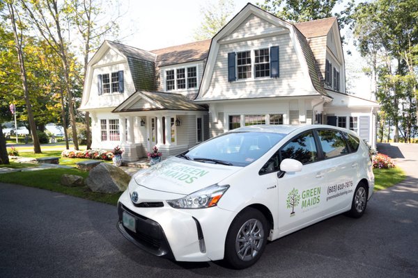 Green fleet of cleaning vehicles