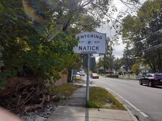 Entering Natick. Wayland/Natick line