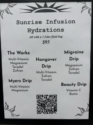 Hydration menu