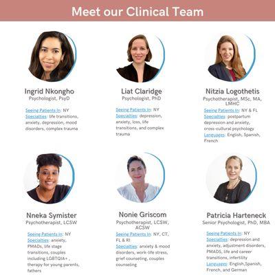 Meet our group of therapists!