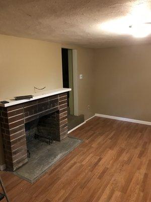 Finished basement space