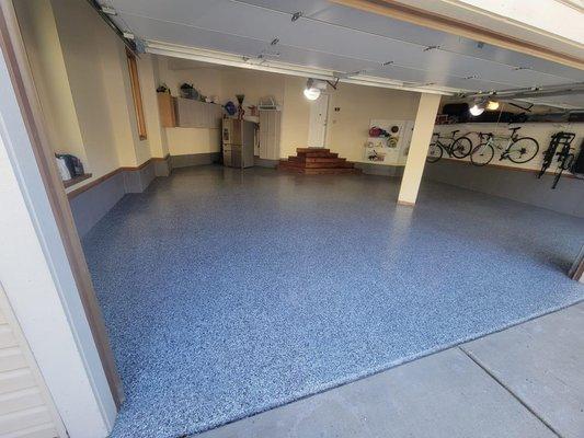 Choose an epoxy flake system to transform your space.