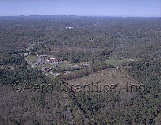 Areal of Foothills Farm in lower right freshly cleared.