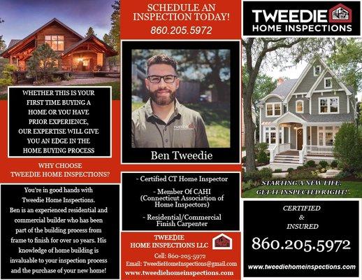 Home inspection brochure outside