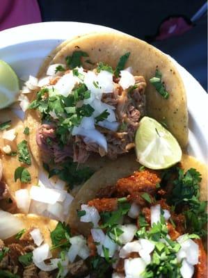 Twister Truck Street Tacos: al pastor, carnitas and carne asada.