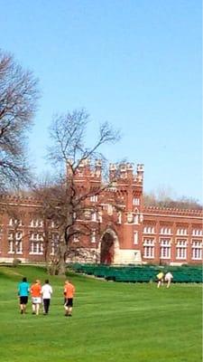 A view of the riding hall.