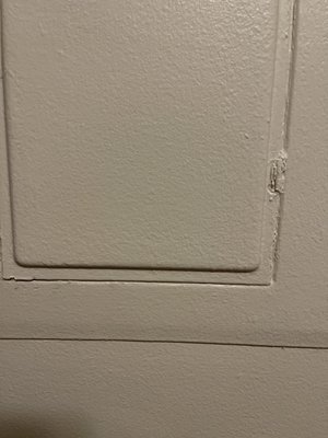 Electrical panel can't open due to dried paint