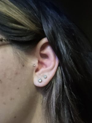 Tragus piercing done at "No mans land tattoo parlor"