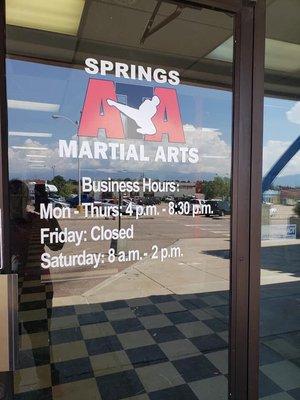 The Springs ATA business hours.