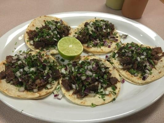 Tacos de asada. Classic and delicious.