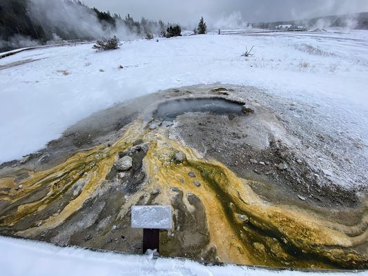 Many of the hot springs around Yellowstone.