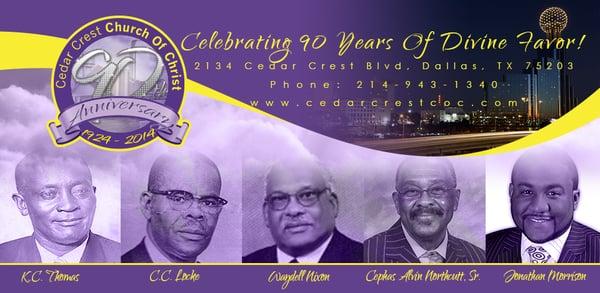 2014 Cedar Crest Celebrates it's 90th Church Anniversary!