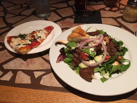 Black and Bleu salad and Napoletana pizza...the best!