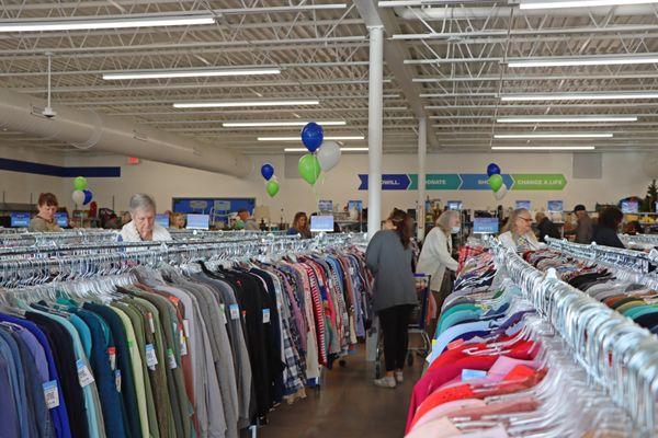 Interior of LaFayette Goodwill store - clothing