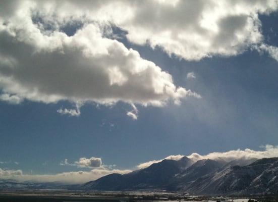 Mountain meets Sky over beautiful Carson Valley home of Breath Body Works