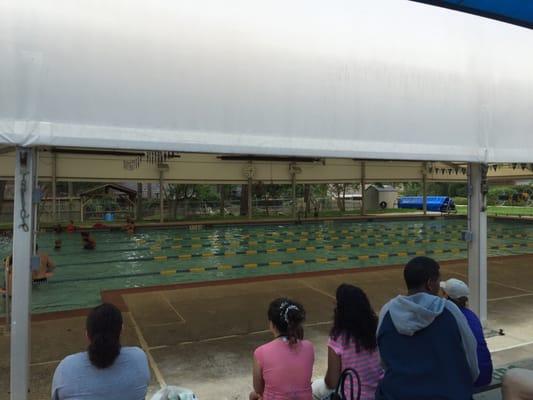 One of the pools where the swim lessons are at. Nice canopy to cover from the sun.