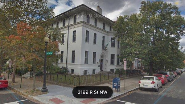 Zambian Embassy in DC, on the corner of R St NW & 22nd St NW