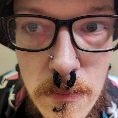 Nostril (nose) piercing