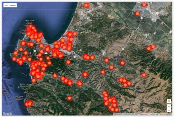 Solar Projects map.