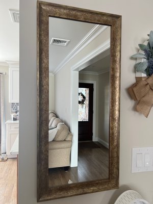 Custom entryway mirror