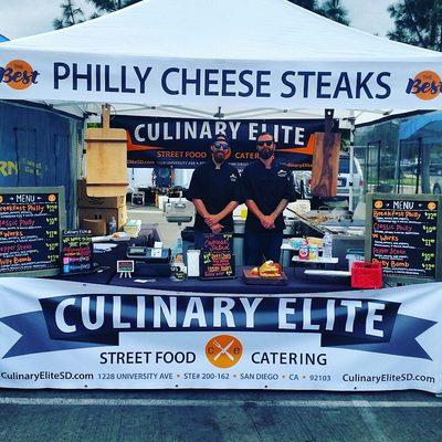 Culinary Elite Street Food and Catering Philly Cheese Steak Booth at San Diego Farmers Markets