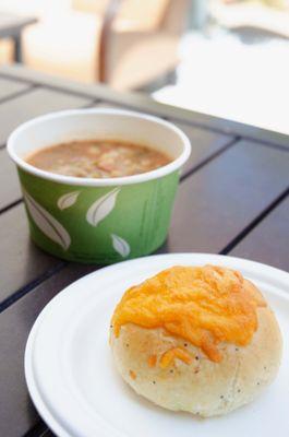 Chicken Sausage Kale Soup w/ Bread