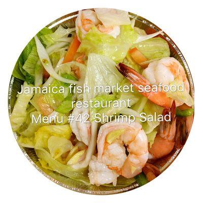 This is shrimp salad under menu #42 (jumbo shrimps, onion, green peppers, tomatoes, avocado)